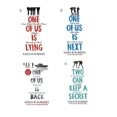 (Combo 4) One of us is lying + One of us is Next + Two Can Keep a Secret + One of us is Back (4 Books) Paperback – by Karen M. McManus