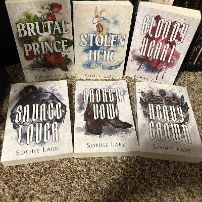 (Combo of 6) Brutal Prince+ Stolen Heir+ Savage Lover+ Bloody Heart+ Broken Vow+ Heavy Crown (Brutal Birthright Series) (Paperback) by Sophie Lark